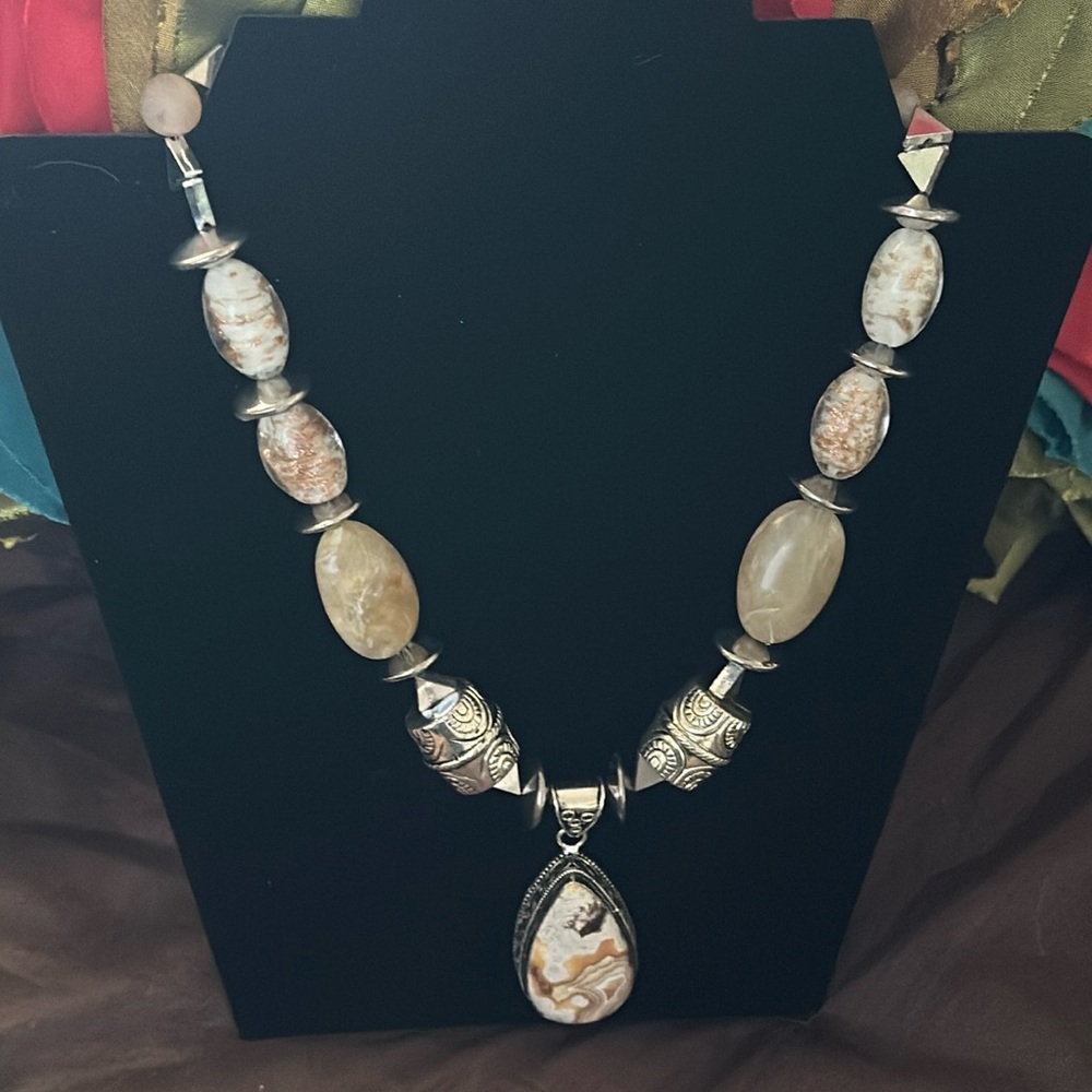 Wild Horse Jasper Pendant Necklace- Handcrafted